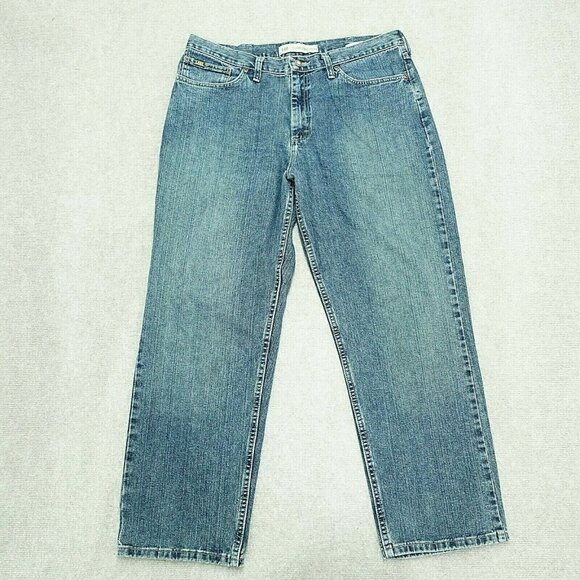 Lee  Jeans Men's Size 36 X 29  Relaxed Straight Button Blue  Cotton - Picture 1 of 9